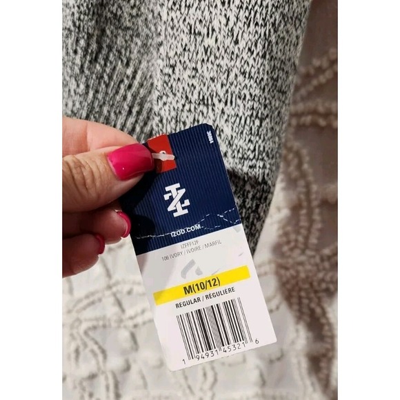 Izod Boys Quarter Zip Sweater Sz M 10 / 12 Black Ivory Preppy Schoolboy Speckled - Picture 4 of 12